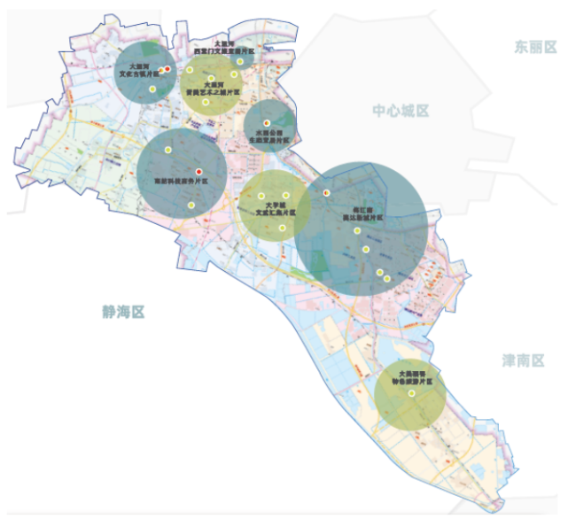 天津市西青区板块地图图片