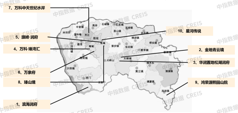 大湾区2024年1-12月东莞房地产企业销售业绩排行榜